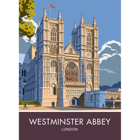 Westminster Abbey, London, London 20cm x 20cm Mini Mounted Print