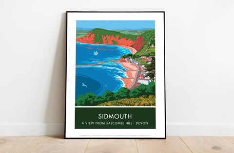 Sidmouth From Salcombe Hill By Stephen Millership Art Print