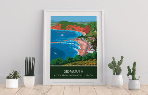 Sidmouth From Salcombe Hill By Stephen Millership Art Print