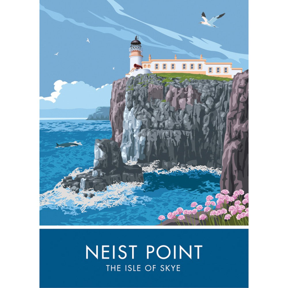 Neist Point, Isle Of Skye, Scotland 20cm x 20cm Mini Mounted Print