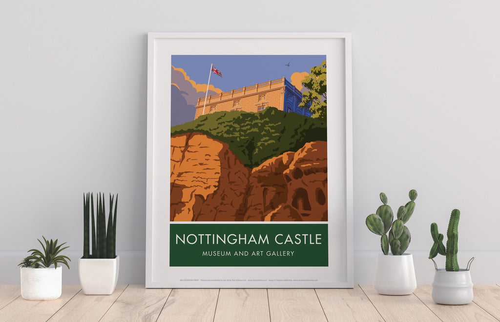Nottingham Castle By Artist Stephen Millership - Art Print