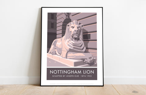 Nottingham Lion By Artist Stephen Millership - Art Print