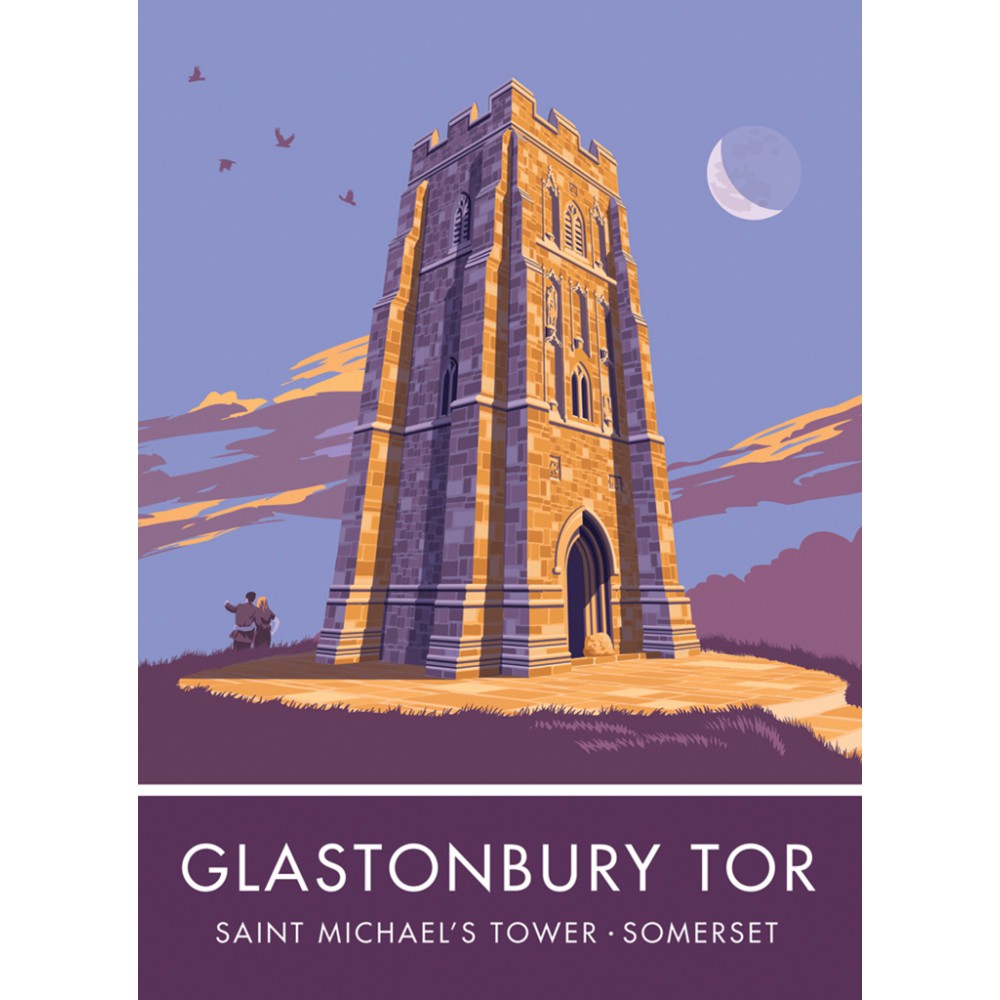 Glastonbury Tor, Glastonbury, Somerset 20cm x 20cm Mini Mounted Print