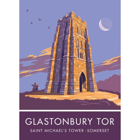 Glastonbury Tor, Glastonbury, Somerset 20cm x 20cm Mini Mounted Print