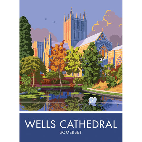 Wells Cathedral, Somerset 20cm x 20cm Mini Mounted Print