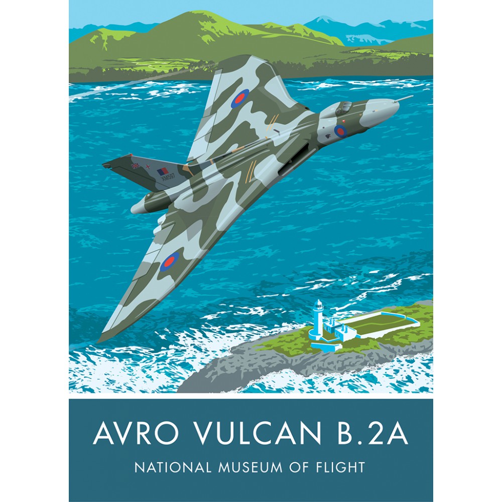 Avro Vulcan B2A, National Museum of Flight 20cm x 20cm Mini Mounted Print
