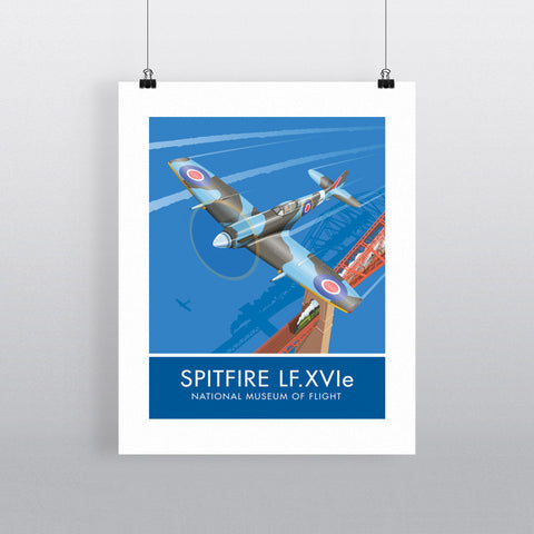 Spitfire LF.XVIe, National Museum of Flight 20cm x 20cm Mini Mounted Print
