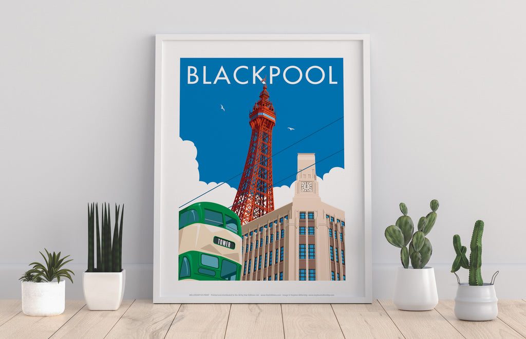 Blackpool By Artist Stephen Millership - Premium Art Print