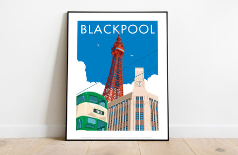 Blackpool By Artist Stephen Millership - Premium Art Print