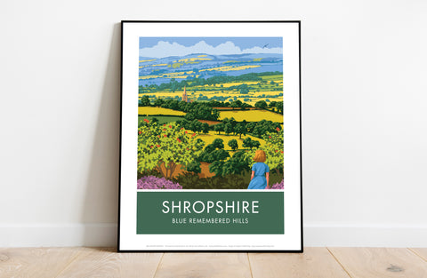 Shropshire Hills By Artist Stephen Millership - Art Print