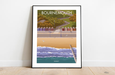 Bournemouth Huts By Artist Stephen Millership - Art Print