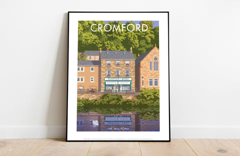 Cromford, The Mill Pond By Stephen Millership Art Print