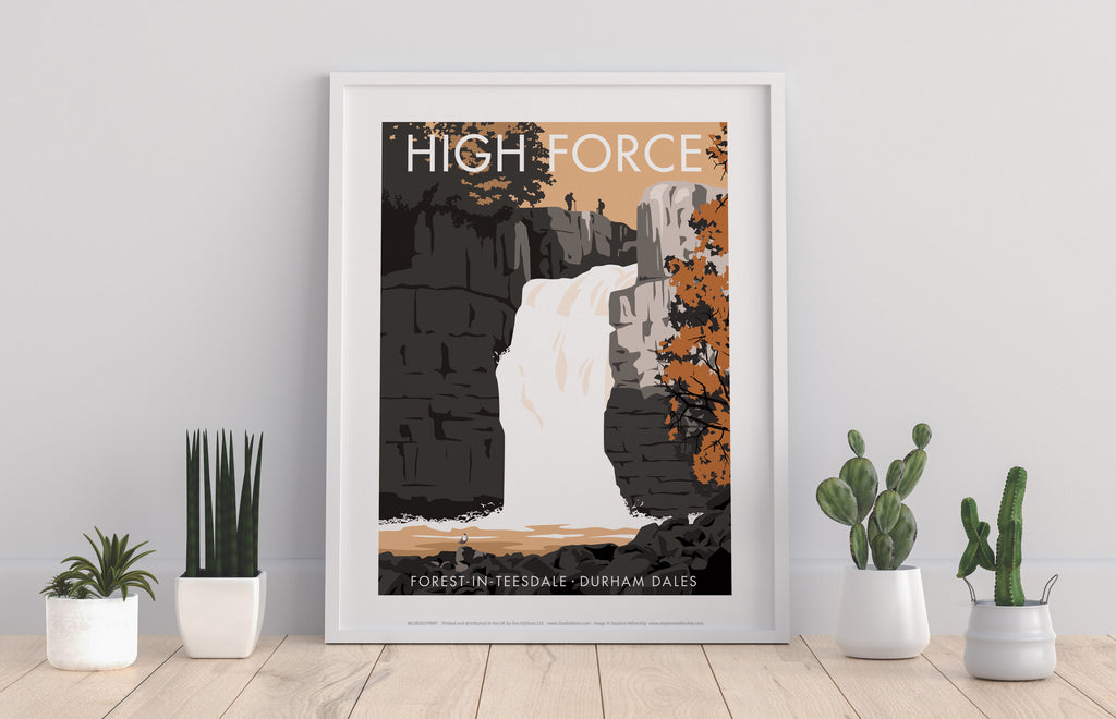 High Force, Durham By Artist Stephen Millership Art Print