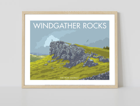 Windgather Rocks By Artist Stephen Millership - Art Print