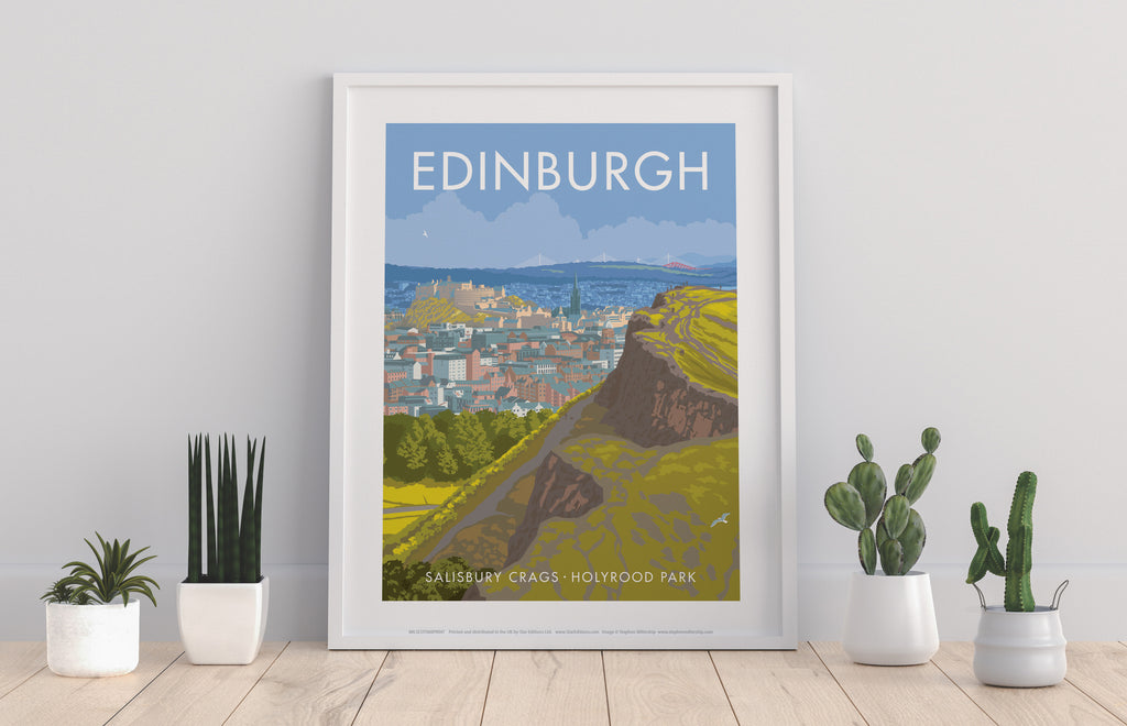 Salisbury Crags, Edinburgh By Stephen Millership Art Print