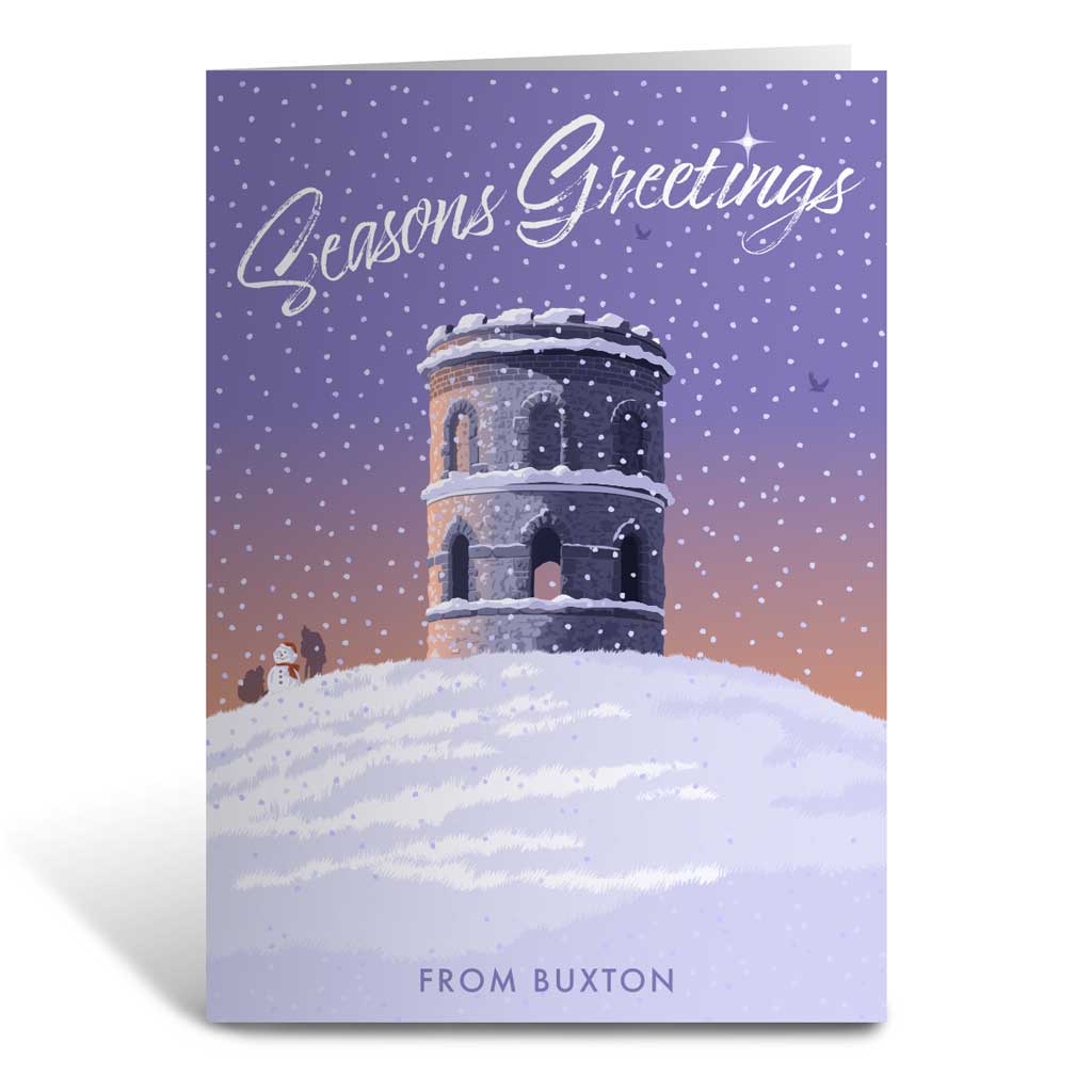 MILXMAS005 - Derbyshire, Buxton, Solomans Temple - Christmas Greeting Card