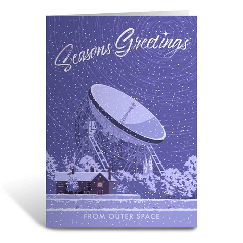MILXMAS012 - Jodrell Bank, Outer Space - Christmas Greeting Card