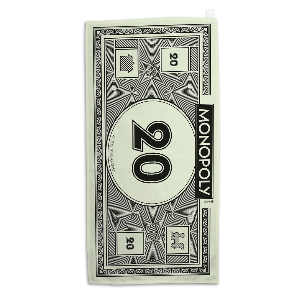 Monopoly Classic Monopoly Money $20 Tea Towel