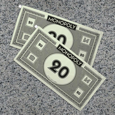 Monopoly Classic Monopoly Money $20 Tea Towel