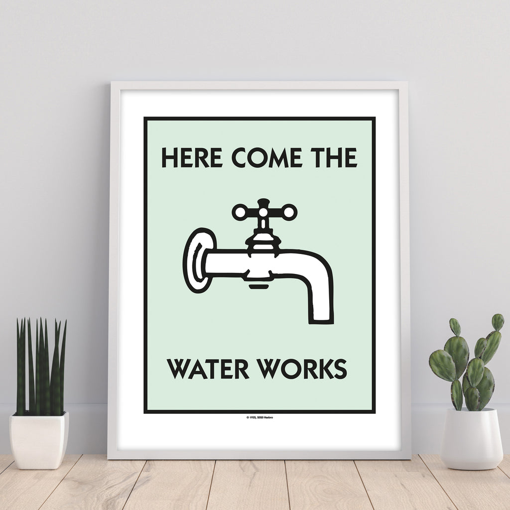 Monopoly Here Come The Water Works - 11X14inch Art Print