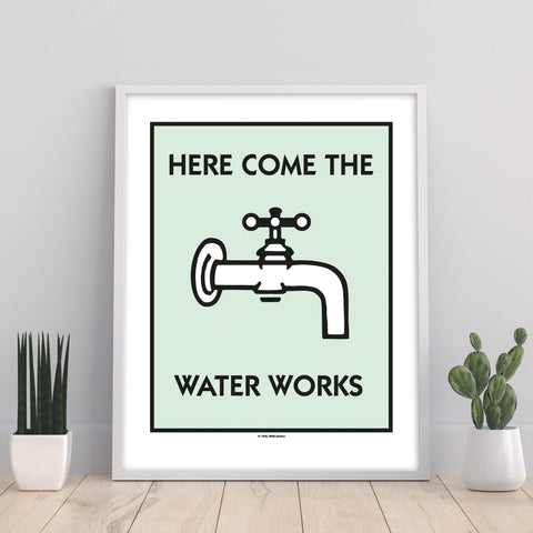 Monopoly Here Come The Water Works - 11X14inch Art Print