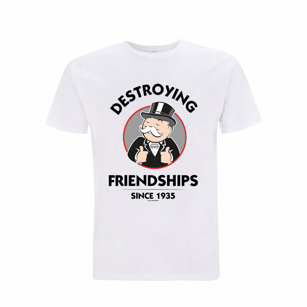 Destroying Friendships Thumbs Up - Cotton White T-Shirt