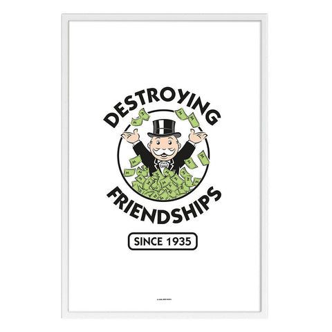 Destroying Friendships Money - 61x40cm Art Print