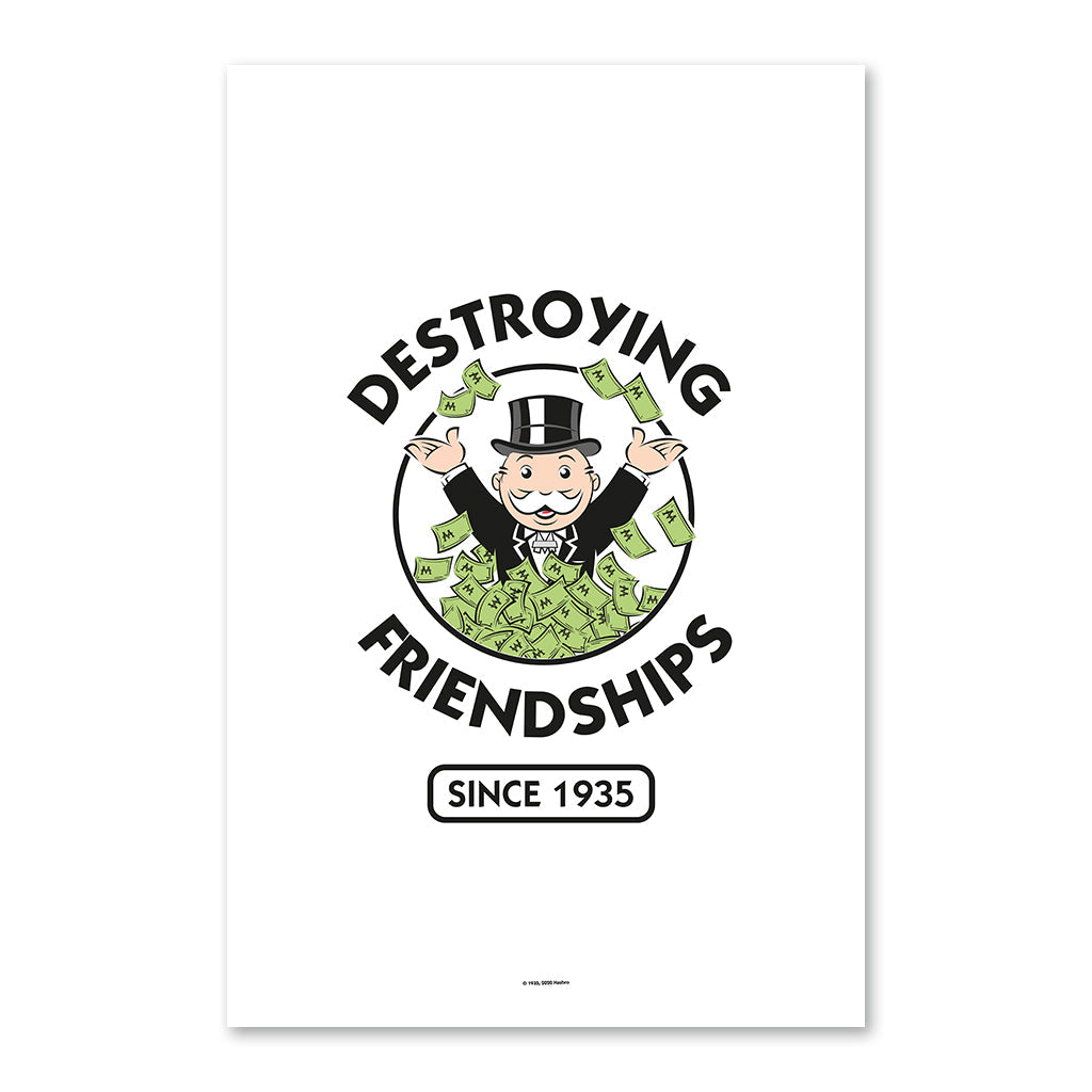 Destroying Friendships Money - 61x40cm Art Print
