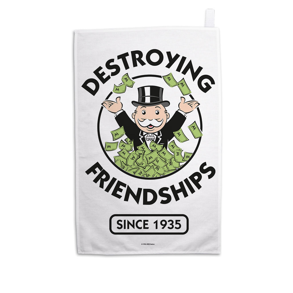 Monopoly Destroying Friendships Money Tea Towel