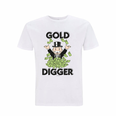 Gold Digger - Cotton White T-Shirt