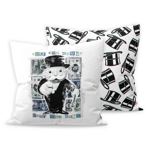 Monopoly Never Beat The Bank Cushion