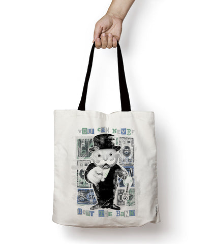 Never Beat The Bank Tote Bag