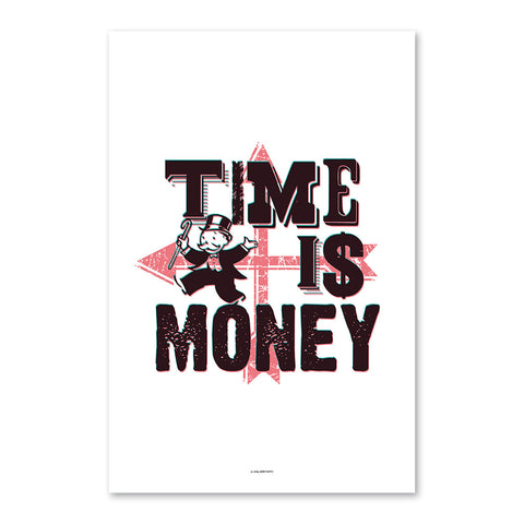 Time Is Money Retro - 61x40cm Art Print