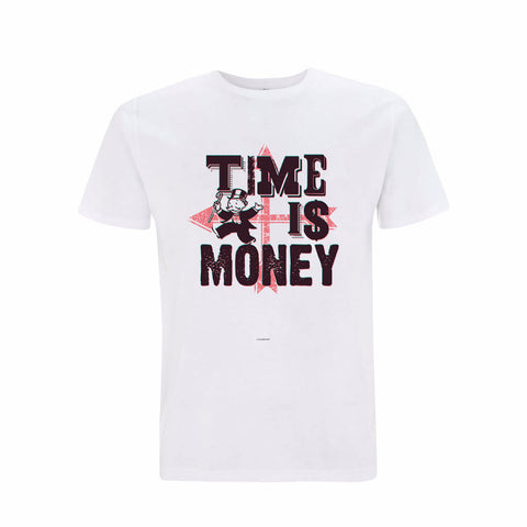 Retro - Time Is Money - Cotton White T-Shirt