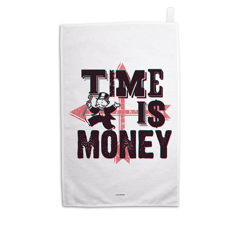 Monopoly Time Is Money Retro Tea Towel