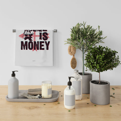 Monopoly Time Is Money Retro Tea Towel
