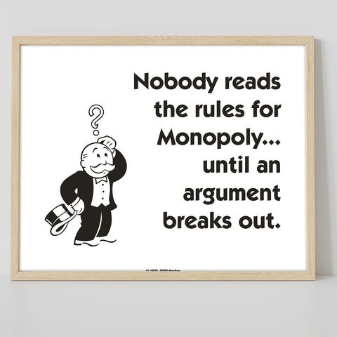 Monopoly Rules - 11X14inch Premium Art Print