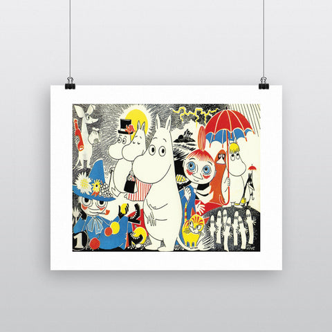 Moomintroll, Little My and Friends 11x14 Print