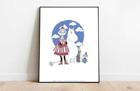 Moomin With Moominmamma And Little My - Premium Art Print