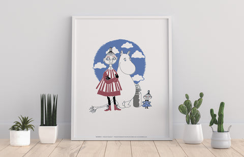 Moomin With Moominmamma And Little My - Premium Art Print