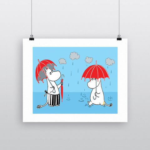 Moominmamma and Moomontroll in the rain 11x14 Print