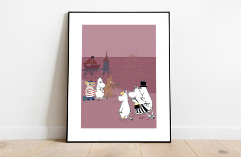 Moomins At The Beach - 11X14inch Premium Art Print