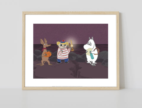Sniff, Two-Ticky And Moomintroll - 11X14inch Premium Art Print
