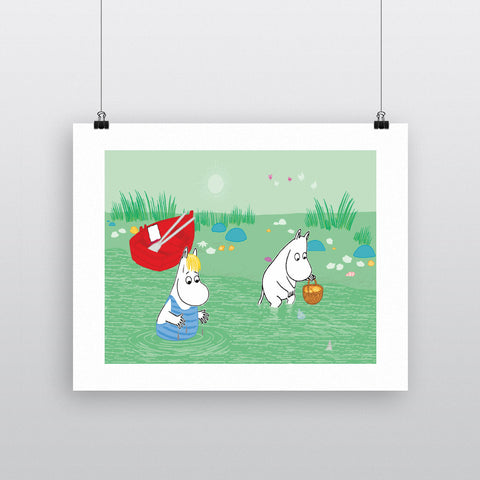 Moomintroll and Snorkmaiden 11x14 Print