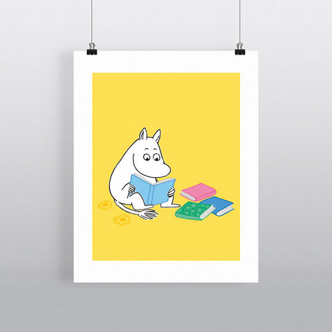 Moomintroll reading a book 11x14 Print