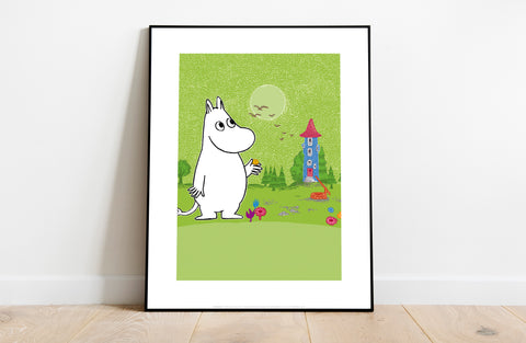 Moomintroll In Garden - 11X14inch Premium Art Print