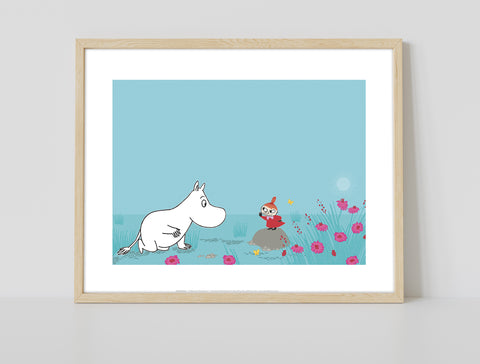 Moomin And Little My - 11X14inch Premium Art Print