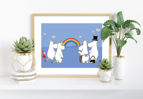 Moomins Watch The Rainbow - 11X14inch Premium Art Print