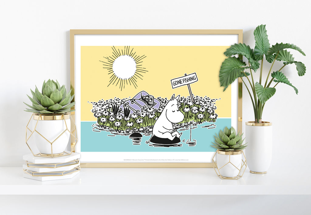 Moomin Gone Fishing - 11X14inch Premium Art Print