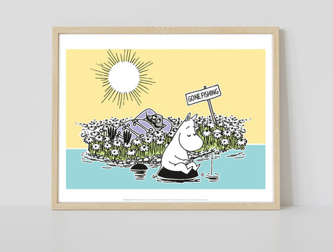 Moomin Gone Fishing - 11X14inch Premium Art Print